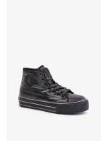 Zateplené dámske tenisky na platforme Black Zateplené dámske tenisky na platforme Black