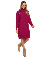 Dámské svetrové šaty s vysokým límcem model 17995462 - Moe