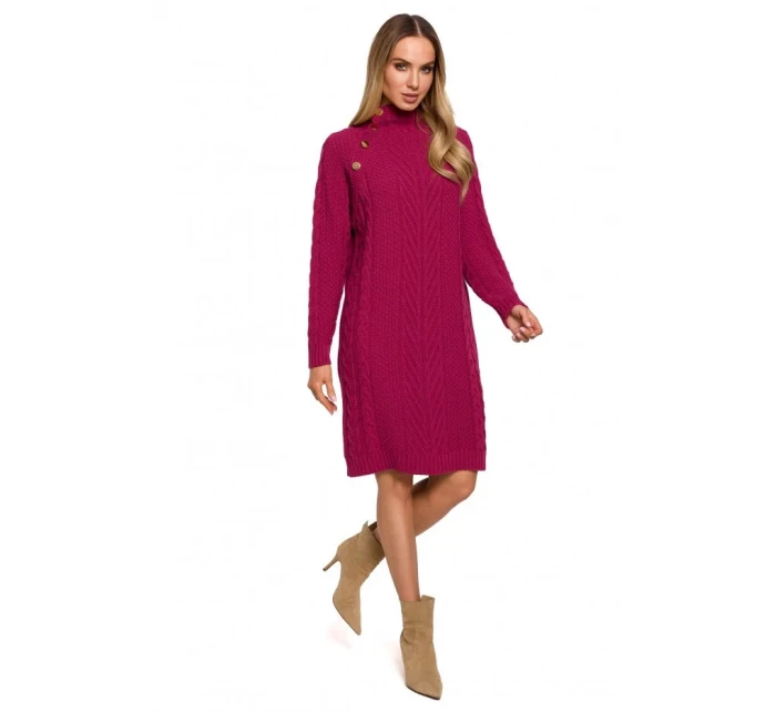 Dámske svetrové šaty s vysokým golierom M635 - Moe Dámske svetrové šaty s vysokým golierom M635 - Moe