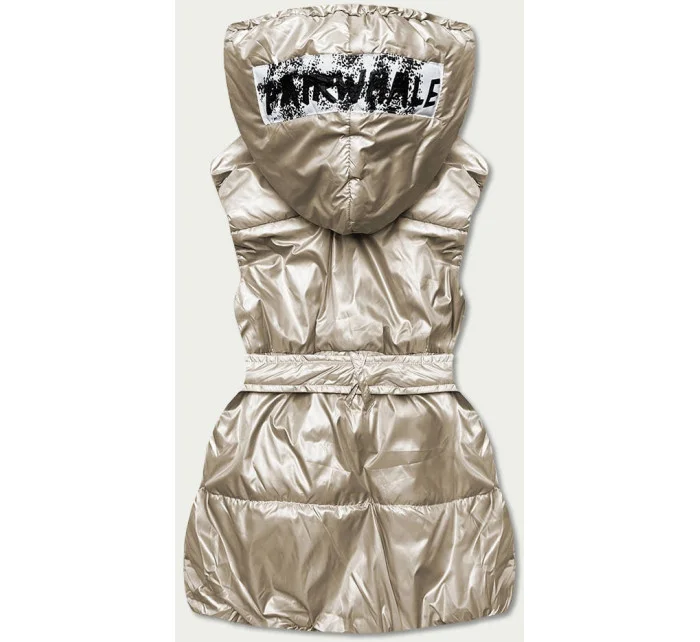 Béžová dámská oversize vesta model 17099458 - KAMADA