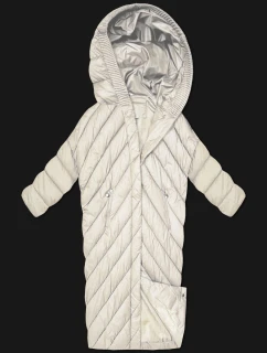 Zimná bunda pre netopiere v odtieni ecru (P3-6026-12)