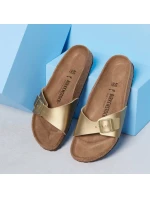 Birkenstock Madrid Birko-Flor Gold regular wide žabky (1016106) pre ženy Birkenstock Madrid Birko-Flor Gold regular wide žabky (1016106) pre ženy