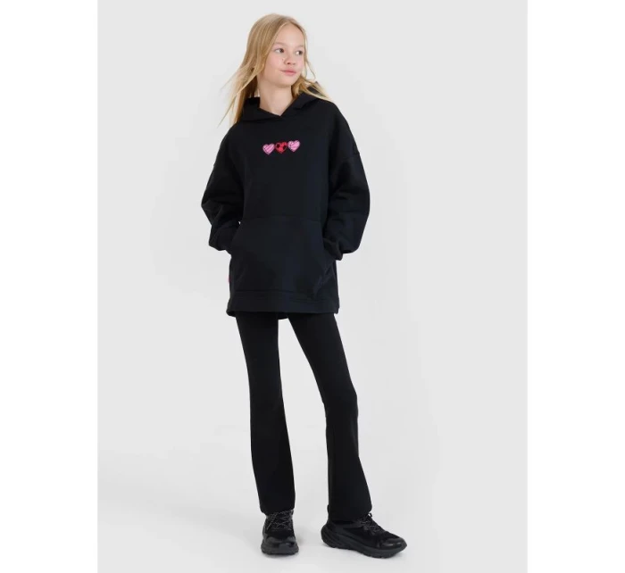 Dívčí mikina s kapucí model 21435133 - 4F Dívčí mikina s kapucí model 21435133 - 4F