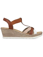 Hnedé dámske sandále na platforme Rieker 61995-81 Hnedé dámske sandále na platforme Rieker 61995-81