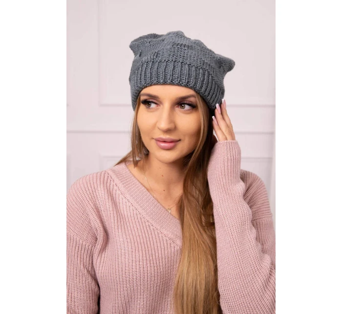 Dámska čiapka Nastia K373 tmavo šedá