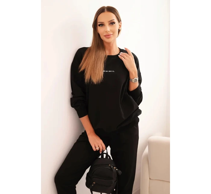 Dámska bavlnená súprava s potlačou Minimal black Dámska bavlnená súprava s potlačou Minimal black