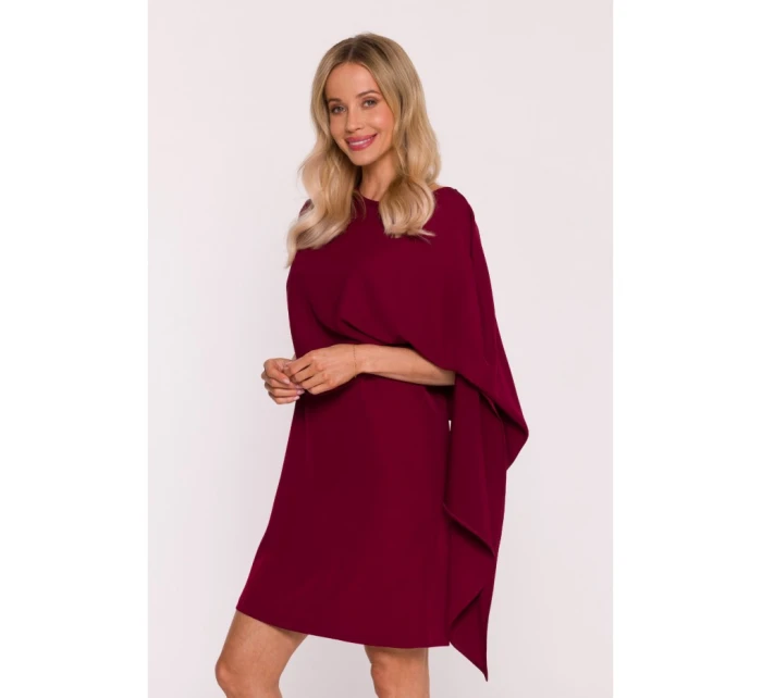 Šaty s  bordó model 21470662 - STYLOVE