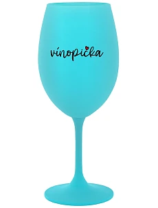 VÍNOPIČKA - tyrkysový pohár na víno 350 ml