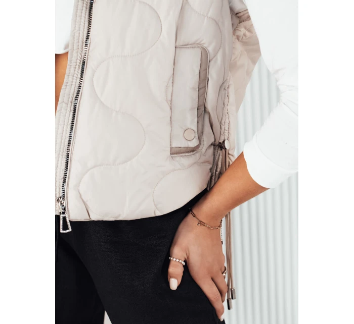 Dámska prešívaná vesta TREOS svetlo šedá FashionStreet TY4217