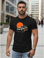 Pánske tričko s potlačou auta čierne FashionStreet NX5091R Pánske tričko s potlačou auta čierne FashionStreet NX5091R