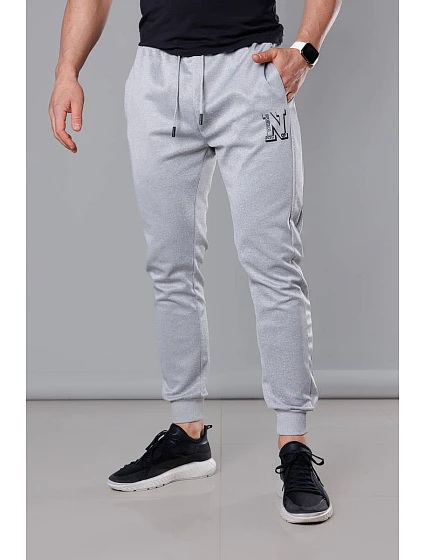 Pánske tepláky s potlačou Light Grey (8K178-2) Pánske tepláky s potlačou Light Grey (8K178-2)