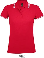 SOL'S Pasadena Women Dámské piqué polo model 22521924 red/white SOL'S Pasadena Women Dámské piqué polo model 22521924 red/white