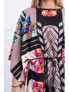 model 18748165 šaty vázané v pase cappuccino - K-Fashion