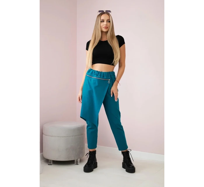 Punto Milano Zimné nohavice s ozdobným zipsom navy Punto Milano Zimné nohavice s ozdobným zipsom navy