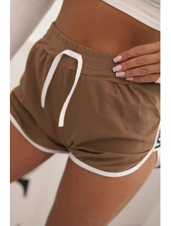 Dámské bavlněné šortky s elastickým pasem a lemy model 21772748 - K-Fashion