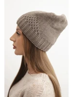 Čepice s rolováním Magda K293 camel