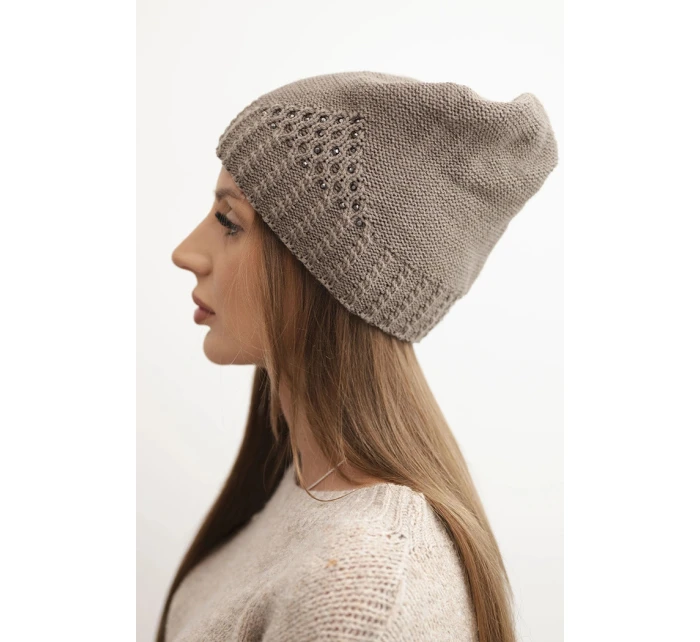 Čepice s rolováním Magda K293 camel