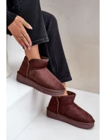 Śniegowce Na Platformie Damskie D.Franklin DFSH370010 Czekoladowe