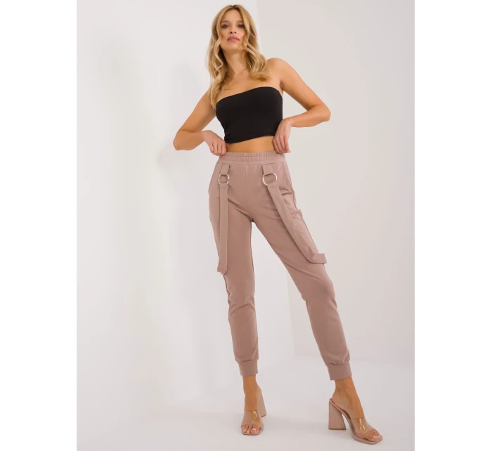 Spodnie dresowe RV DR model 19926671 ciemny bezowy - FPrice Spodnie dresowe RV DR model 19926671 ciemny bezowy - FPrice