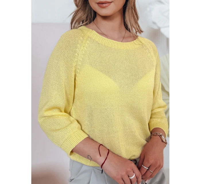 Dámsky oversize sveter SOFTICAN žltý FashionStreet MY2435 Dámsky oversize sveter SOFTICAN žltý FashionStreet MY2435