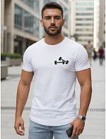 Tshirt męski z nadrukiem biały model 22156950 - FashionStreet