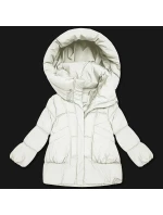 Biela dámska nadrozmerná páperová bunda S'West (B8539-26)