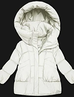 Dámska bunda S'West oversize broken white down (B8539-26)