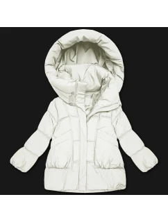 Biela dámska nadrozmerná páperová bunda S'West (B8539-26)
