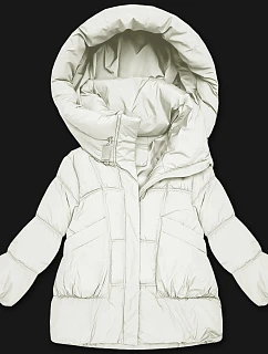 Dámska bunda S'West oversize broken white down (B8539-26)