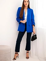 Bunda s chlopňou elegantná chrpová modrá