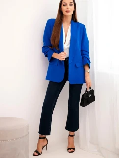 Bunda s chlopňou elegantná chrpová modrá