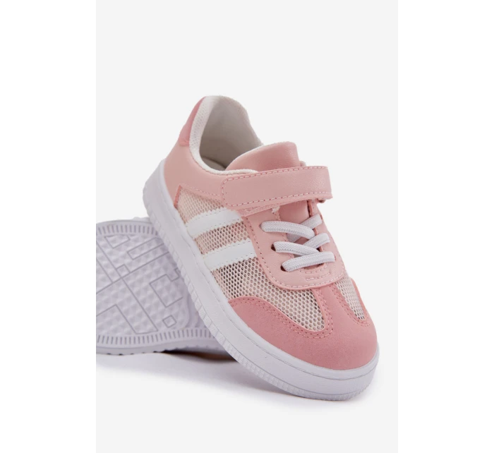 Dětské tenisky na suchý zip růžové model 21692520 - Boto