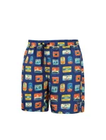 Pánské plavkové kraťasy Happy Shorts long model 20823028 Tmavě modrá mix - Self