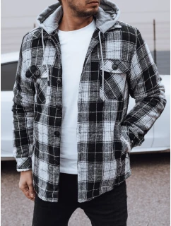 Pánska zateplená bunda s kapucňou čierna FashionStreet TX4956