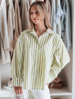 Dámské tričko oversize s prodlouženým zadním dílem v pruzích Dstreet model 21986139 - FashionStreet