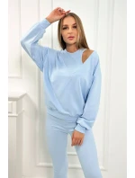 model 18752910 set mikina + top + legíny modrá - K-Fashion model 18752910 set mikina + top + legíny modrá - K-Fashion