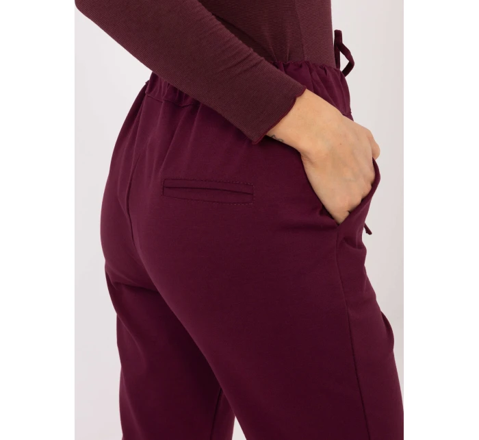 Spodnie IT SP model 21791053 bordowy - FPrice Spodnie IT SP model 21791053 bordowy - FPrice