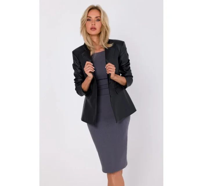 model 18863331 Blejzr z umělé kůže černý - Moe