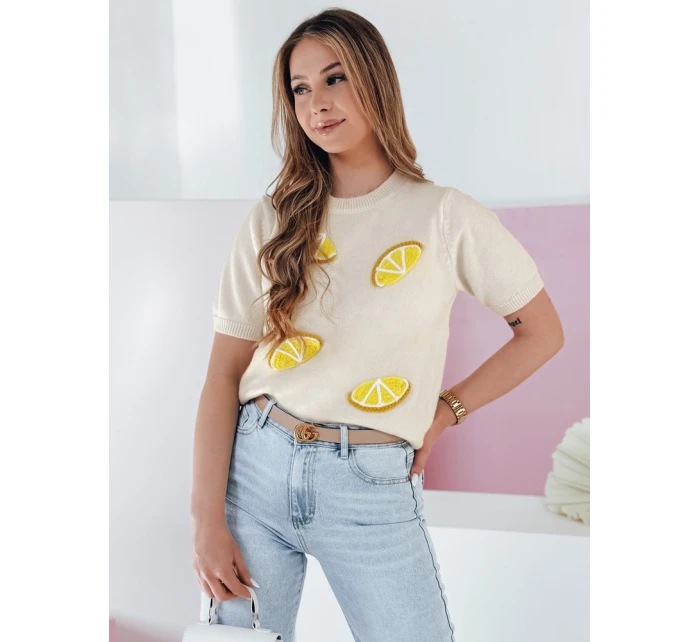 Dámský oversize svetr s  beige model 21988924 - Dstreet