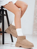 Dámske snežnice s hrubou podrážkou béžové FashionStreet ZY1289