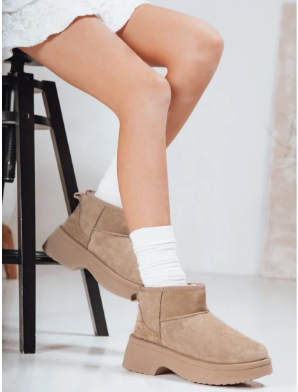 Dámské sněhule na silné podrážce béžové Dstreet model 21994503 - FashionStreet