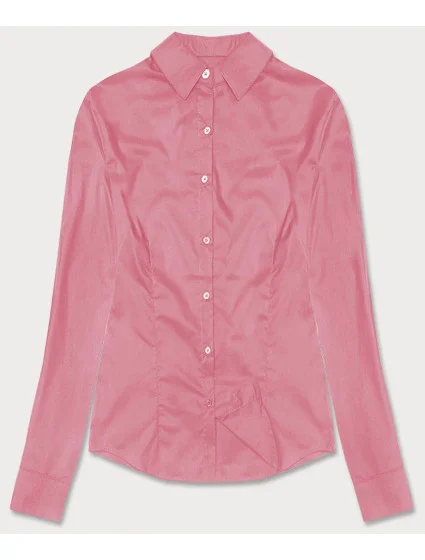 Světle růžová klasická dámská košile model 18302340 - J.STYLE Světle růžová klasická dámská košile model 18302340 - J.STYLE