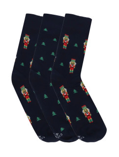 Pánske ponožky 3 pack Premium 3 pack Christmas blue - CORNETTE