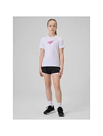 Dívčí rychleschnoucí sportovní tričko model 22210014 dětské - 4F Dívčí rychleschnoucí sportovní tričko model 22210014 dětské - 4F