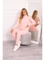 Dvojdielny sveterový set alpaka púdrovo ružový