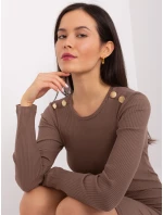 Sukienka RV SK model 19077627 brązowy - FPrice Sukienka RV SK model 19077627 brązowy - FPrice