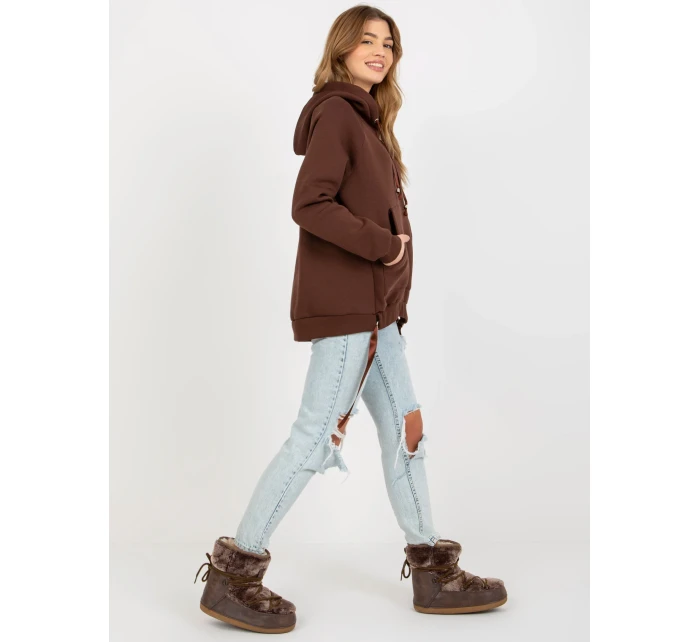 Mikina TW BL 1003.95P tmavo hnedá