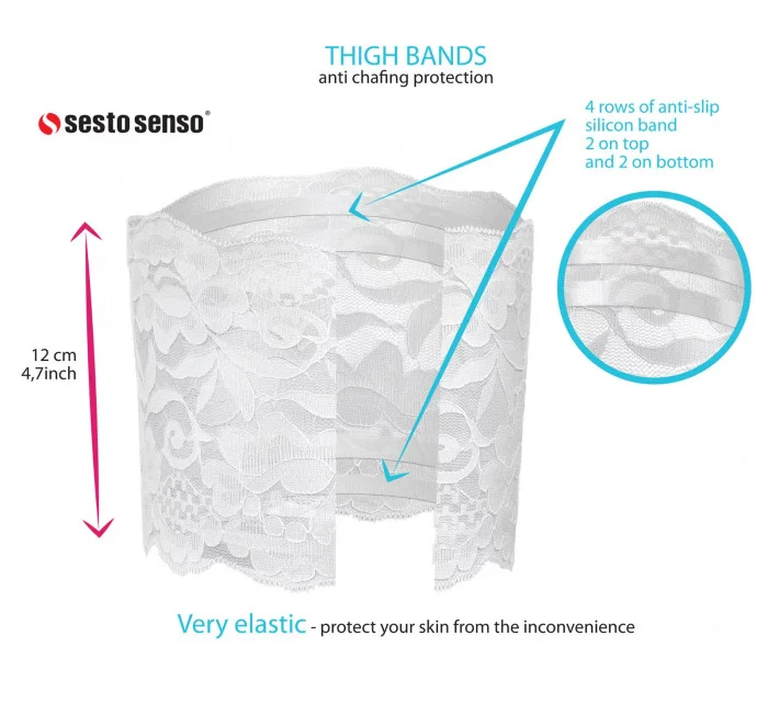 Čipkované pásy na stehná - Sesto Senso