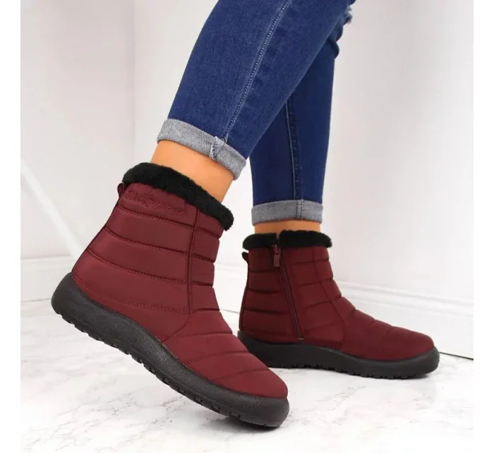 Dámske nepremokavé snehové topánky 9SN26-1467 EVE181C Burgundy - NOVINKY