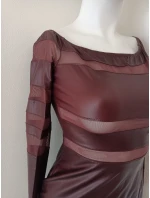 Dámské sexy šaty model 21222041 tmavě bordové - Koucla